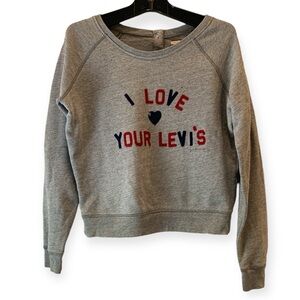 Levi’s crewneck sweater, grey, women’s size small
